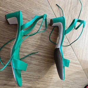 Loeffler Randall Jackie Emerald Mid Heel Sandal (Size 7)